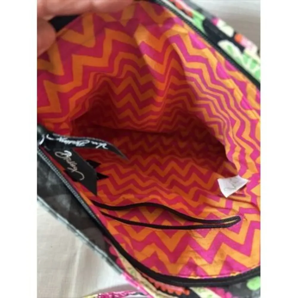 Vera Bradley  Shoulder Bag Women Neon Floral Handbag Purse 11